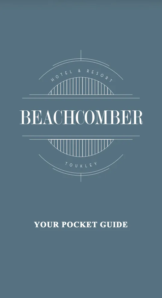 The cover of a Strictons pocket guide, branded for Beachcomber Hotel & Resort, Toukley.